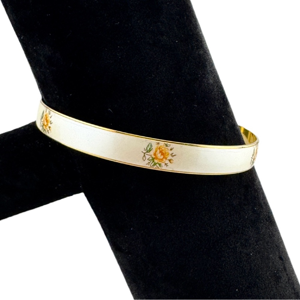 Vintage Japan Enamel Bangle Bracelet